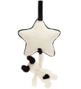 Jellycat Bashful Black & Cream Puppy Musikleke Med Stjerne