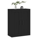  Veggmontert skap svart 69,5x34x90 cm konstruert tre 8720845950545