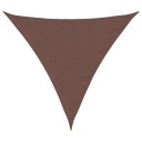 vidaXL Solseil oxfordstoff trekantet 4x4x4 m brun