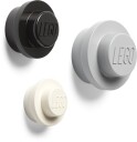 LEGO Storage Wall hangers 3 pk LEGO knagg til barnerommet grå, sort og hvit