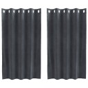  Gardiner med gardiner 2 pcs Lysegrå 140 x 140 cm Fløyel