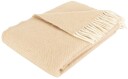 Arctic Ullpledd i 100% ny norsk ull Herringbone Sand 130 x 200 cm