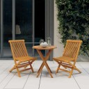 vidaXL Hagespisestuesett 3 deler heltre teak