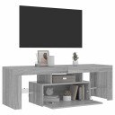 vidaXL TV-benk med LED-lys grå sonoma eik 120x35x40 cm