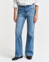 Slim fit jeans med sleng SEMI LIGHT BLUE BROKEN IN 27