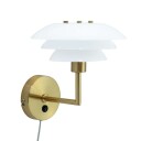 DybergLarsen DL20 Vegglampe Opal/Brass