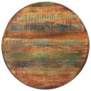 vidaXL Spisebord Ø110x78 cm gjenvunnet heltre og stål