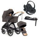 Barnevognpakke Komplett Emmaljunga Sento Pro Ergo Outdoor Brown + Go Modular X2 Antracite Ink. Base