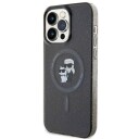 Karl Lagerfeld Hardcase til iPhone 15 Pro Max med Glitter og MagSafe - Svart