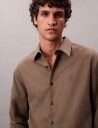 Calvin Klein Ls Melange Flannel Easy Shirt - Khaki green - L