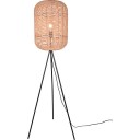 Trio Runa Gulvlampe 40W Matt Sort/Sisal