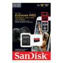SANDISK Extreme Pro microSD/SD - 200MB/s - 64GB