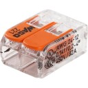 Wago Koblingsklemme 221-412 Med Åpner Transparent 2-Leder