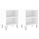 vidaXL Nattbord 2 stk hvit 40x30x50 cm konstruert tre