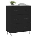 vidaXL Skjenk svart 69,5x34x90 cm konstruert tre
