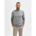 Selected HOMME - Pologenser slhBerg Roll Neck - Grå