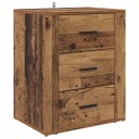  Nattbordskap Gammelt tre 50 x 36 x 60 cm Konstruert tre