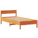  Sengeramme med hodegavl voksbrun 90x200 cm heltre furu 8721012429130