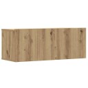  TV-skapsett 3 deler veggmontert artisan eik konstruert tre 8721158760180