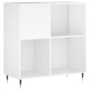  Hifi benk høyglans hvit 84,5x38x89 cm konstruert tre