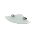 Randi Line 18 hylle, 15x15 cm, glas/børstet rustfritt stål