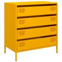  Skjenk sennepsgul 68x39x73,5 cm kaldvalset stål 8721102930461