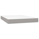 vidaXL Pocket Spring Sengemadrass Medium Lys Grå 140x200x20 cm Stoff