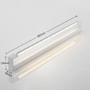 Arcchio Jora LED-vegglampe, IP44, hvit, 90 cm