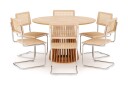 Scandinavian Choice Peyra Spisebord 120 cm Rundt Ek med 6 stk Build Matstkolar Natur