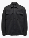 Only & Sons Sash Woolen Look Long Sleeve Shirt Sort S