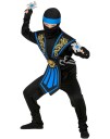 Widmann S.r.l. Kombat Ninja Blå Barn Karnevalskostyme  Large