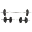 vidaXL Vektstang- og manualsett 30 kg