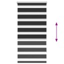 vidaXL Zebra Gardiner 60 x 120 cm Svart