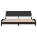  Sengeramme med hodegavl svart 180x200 cm kunstlær 8721012268777