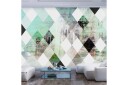 Fototapet Rhombic Chessboard Green 150x105 - Finnes i flere størrelser