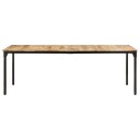 vidaXL Spisebord 220x100x76 cm grovt mango