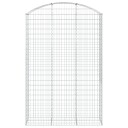 vidaXL Gabionkurv buet 150x50x220/240 cm galvanisert jern