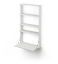Massproductions Gridlock – M1-A4-0-D vegghylle med skrivebord White stained Ash