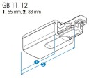 Nordic ProLine Endetilkobling 16A Høyre Hvit