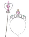 Prinsesse Tiara og Stav Dekorert med Stener Til Voksen/Barn