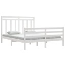 vidaXL Sengeramme hvit heltre160x200 cm
