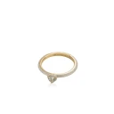 Pandora Heart 14K Gold-Plated Ring With Clear Cubic Zirconia And Shimmering White Enamel - White - 54