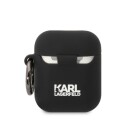 Karl Lagerfeld Veske Karl Lagerfeld Kla2runchk Apple Airpods 2/1 Deksel Svart/Svart Silikon Choupette Head 3D