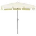 vidaXL Strandparasoll sandgul 200x125 cm