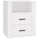 vidaXL Nattbord hvit 50x36x60 cm konstruert tre