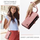 Samsung Galaxy Z Fold6 Caseme 008 2-i-1 Multifunksjonell Lommebok-deksel Rosa