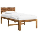 vidaXL Enkelt Senge Ramme med Hodegjerde ROSTOCK Naturlig 80 x 200 cm