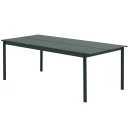 Muuto Linear Steel Spisebord 220x90 cm Dark Green
