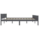 vidaXL Sengeramme heltre furu grå 200x200 cm