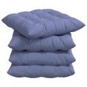  Seteputer 2 pcs Jeans blå 40 x 40 x 6 cm stoff